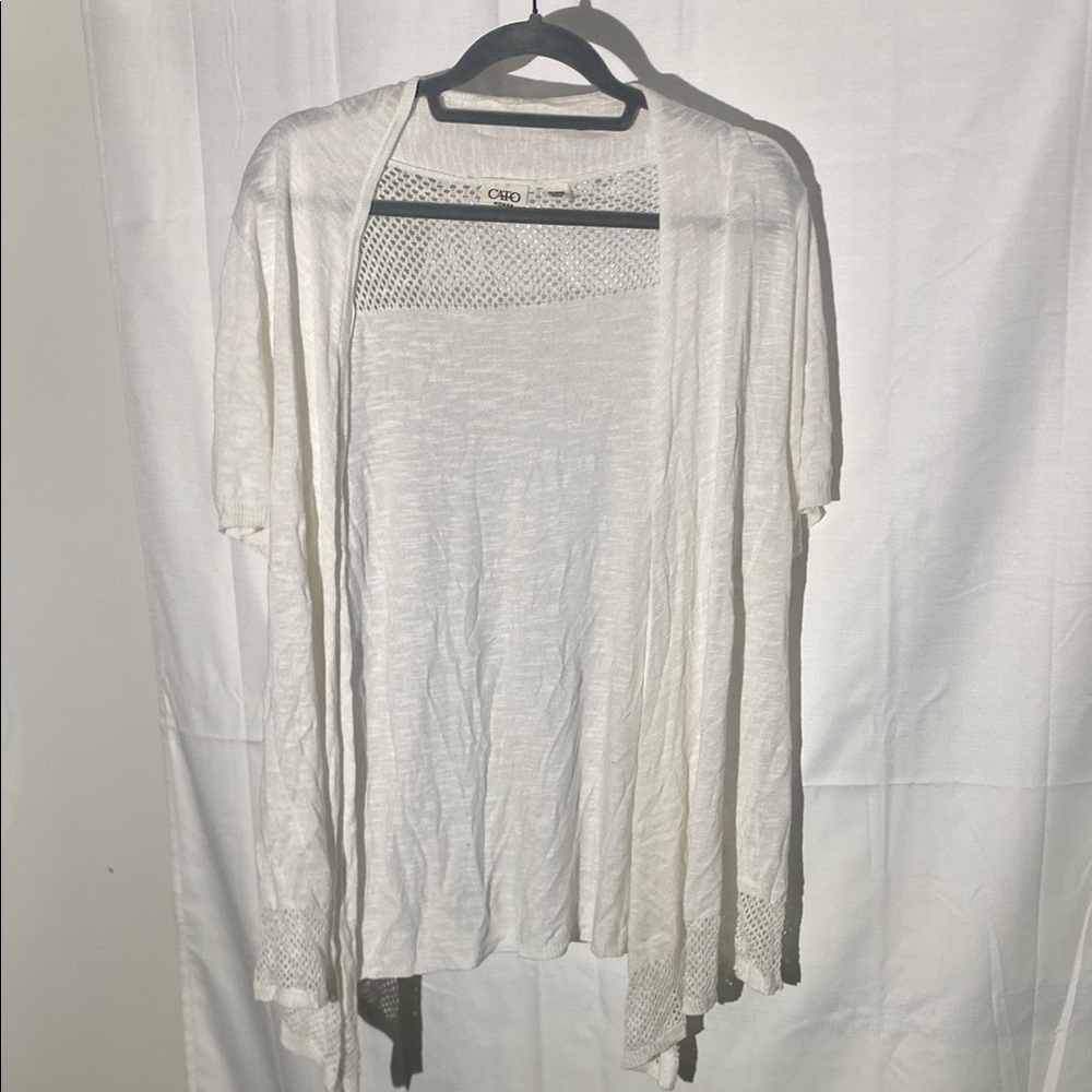 Cato White Thin Summer Cardigan